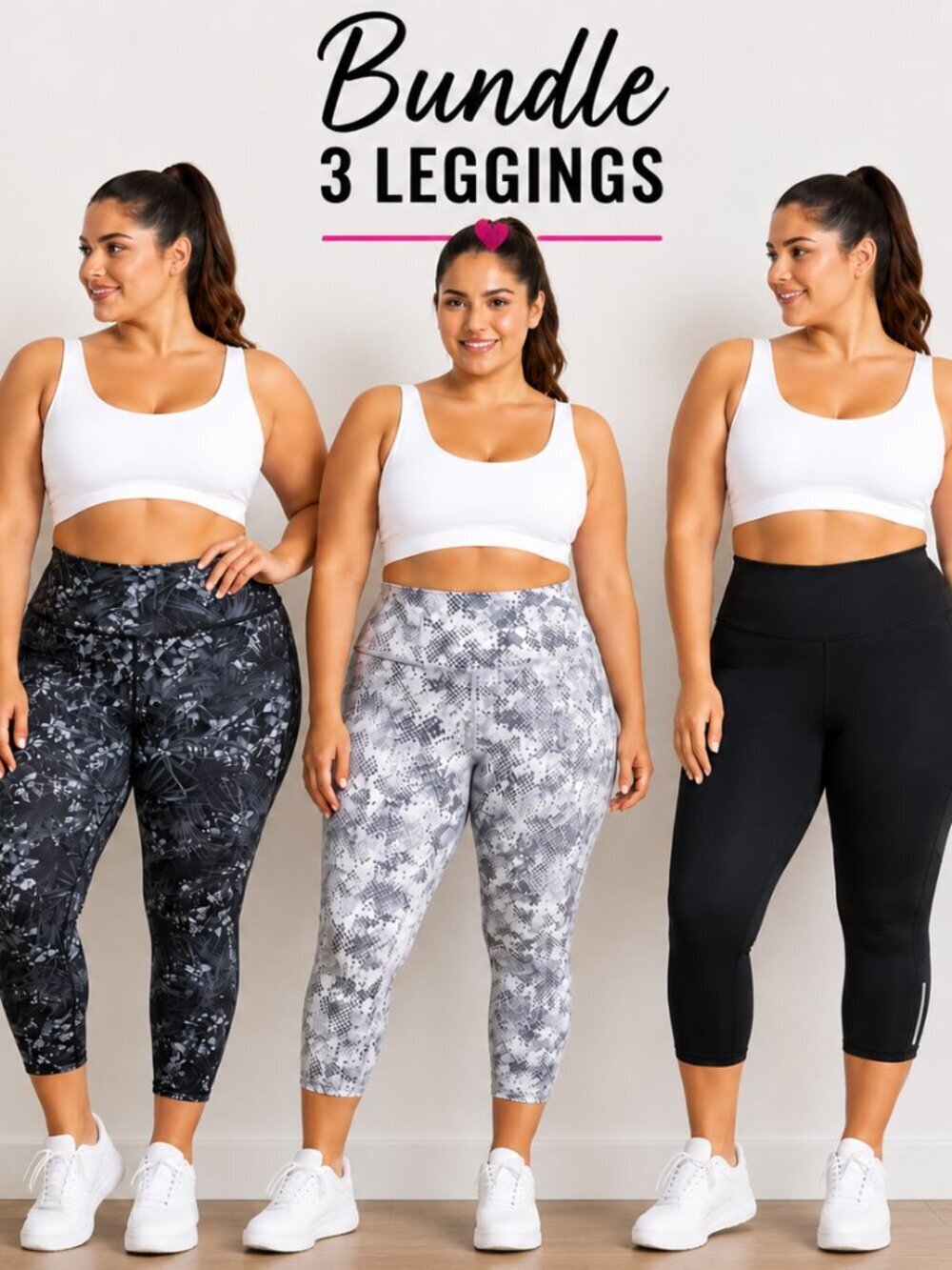 Old Navy Active Go-Dry Cropped Leggings Bundle 3 Pack XL Black Floral Geometric